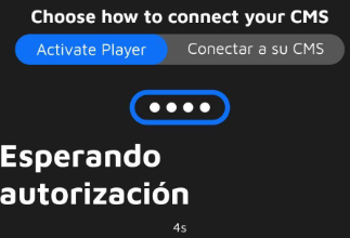Imagen: pantalla esperando autorización del registro